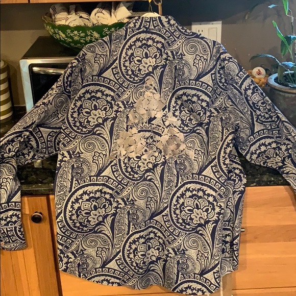 Robert Graham X-Large Blue Paisley Embroidered - Picture 4 of 8